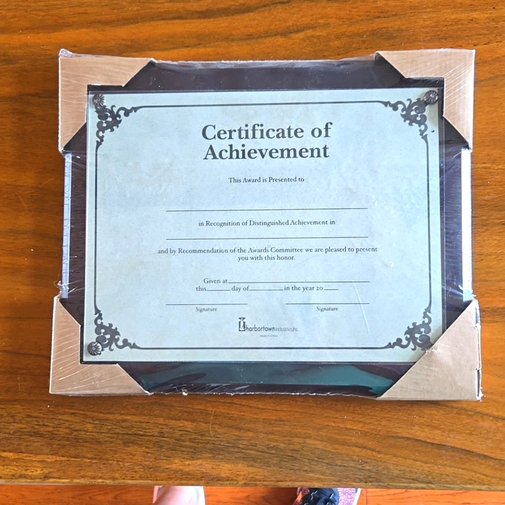 Certificate Plaque Kit